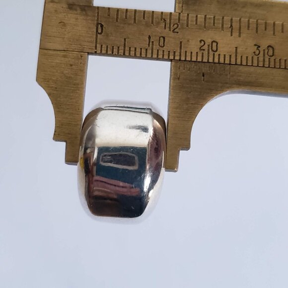 Contemporary 925 STERLING Silver Ring Geometric Fluid Liquid silver Unisex - Picture 3 of 13